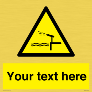 Custom warning water cannon